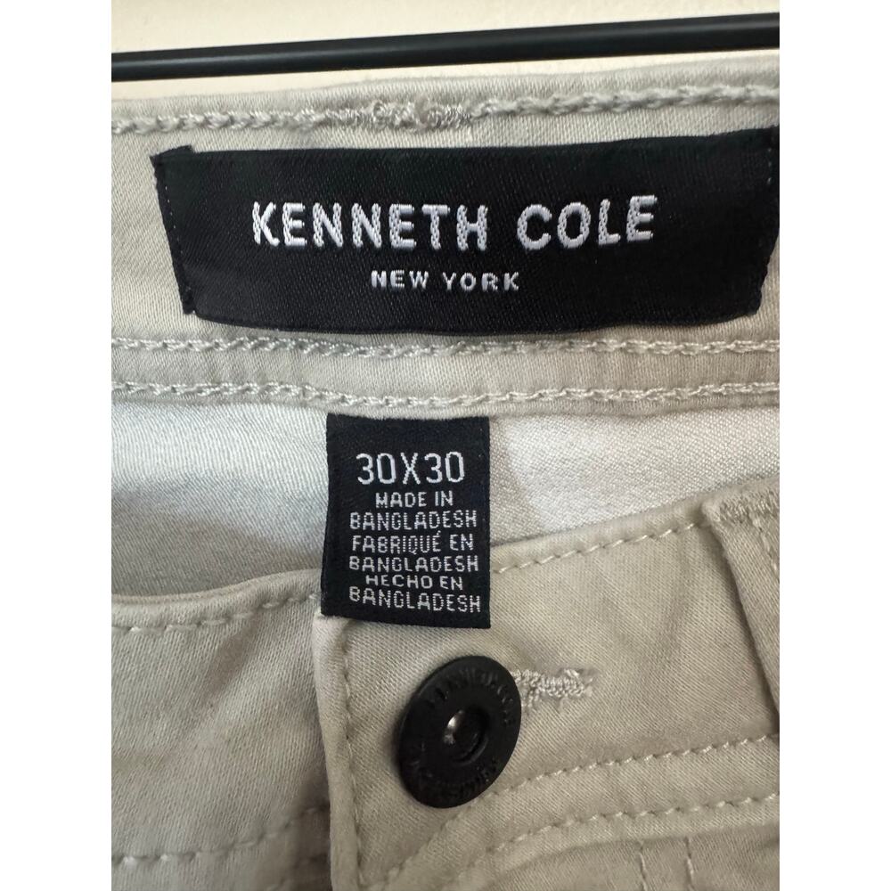 Kenneth Cole New York Mens 30x30 Khaki Slim Fit 5 Pocket Casual Pants - Picture 4 of 10